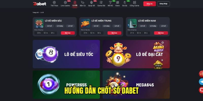 Hướng dẫn chốt số DABET